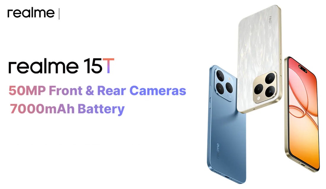 Realme, the most popular smartphone brand among Indian youth, has launched its new smartphone Realme 15T. It is the only smartphone in its segment with a 50-megapixel front and 50-megapixel rear AI camera setup.