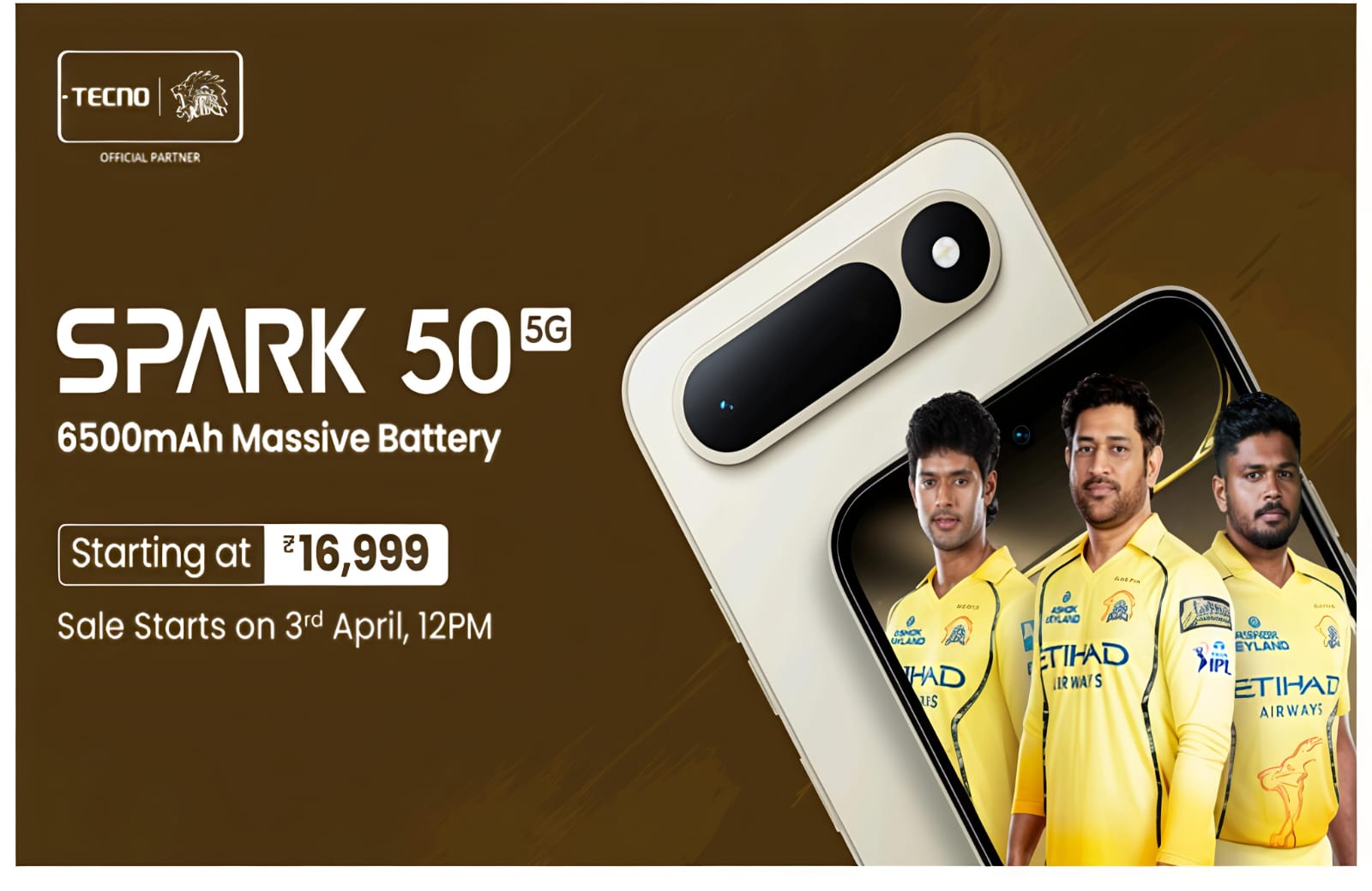 टेक्नो स्पार्क 50 5जी, ज़बरदस्त बैटरी और मिलिट्री-ग्रेड ड्यूरेबिलिटी के साथ हुआ लॉन्च