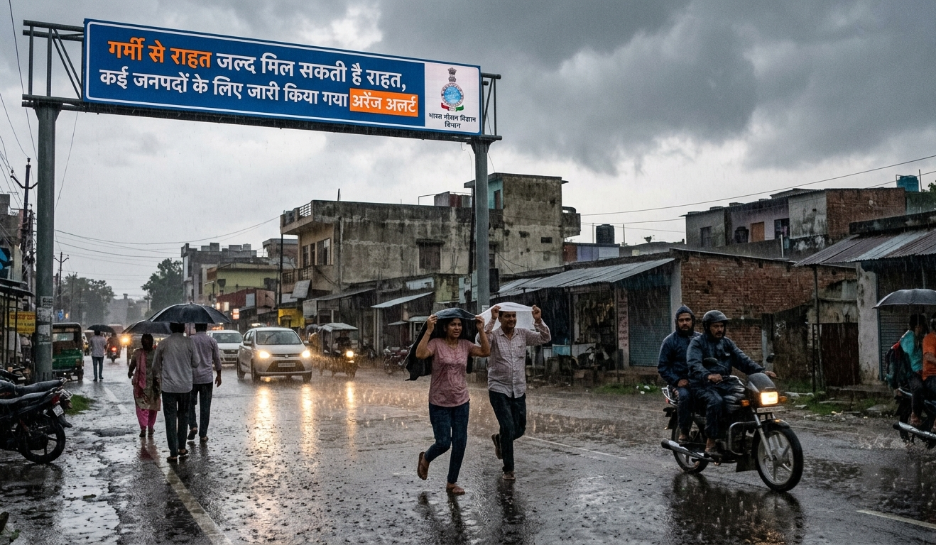 गर्मी से राहत जल्द मिल सकती है राहत,कई जनपदों के लिए जारी किया गया आरेंज अलर्ट